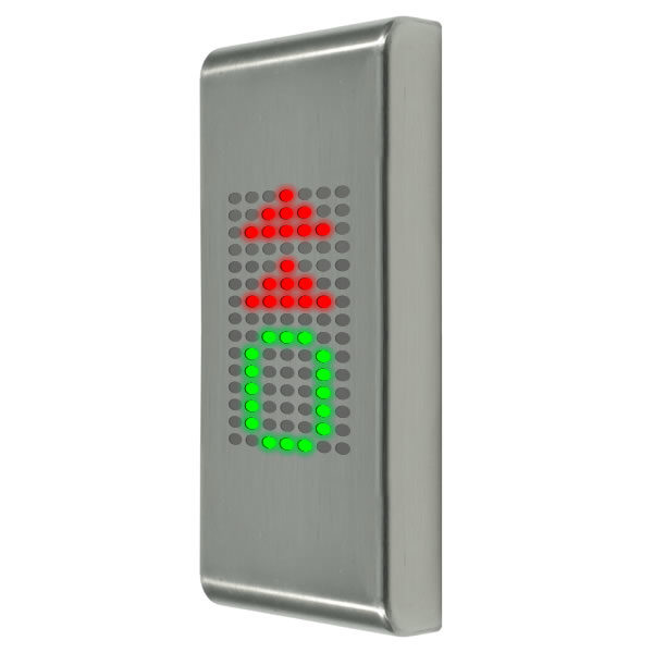 Afficheur Inox perforé anti-vandale saillie LED rouge/vert + Gong