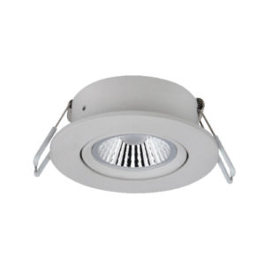 Spot downlight orientable et dimmable 6W/230V - Finition blanc